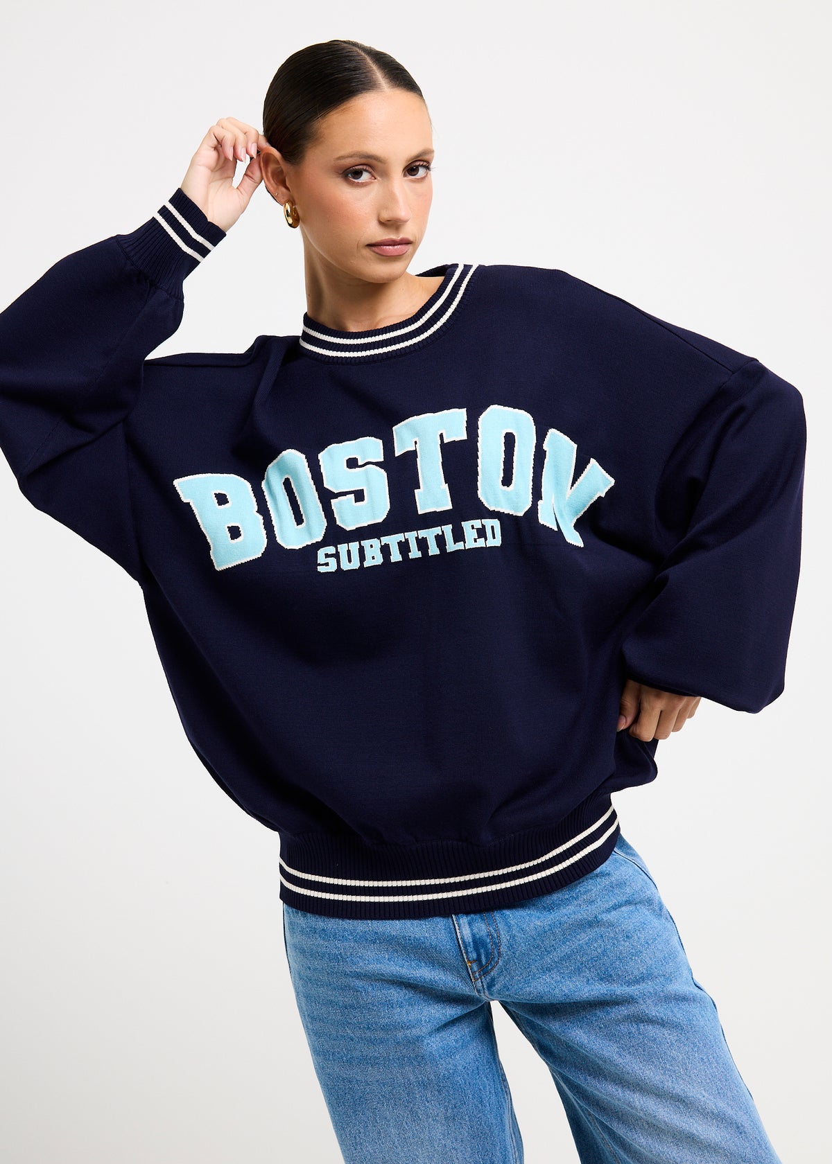 Andrina Oversized Crew Neck Sweater