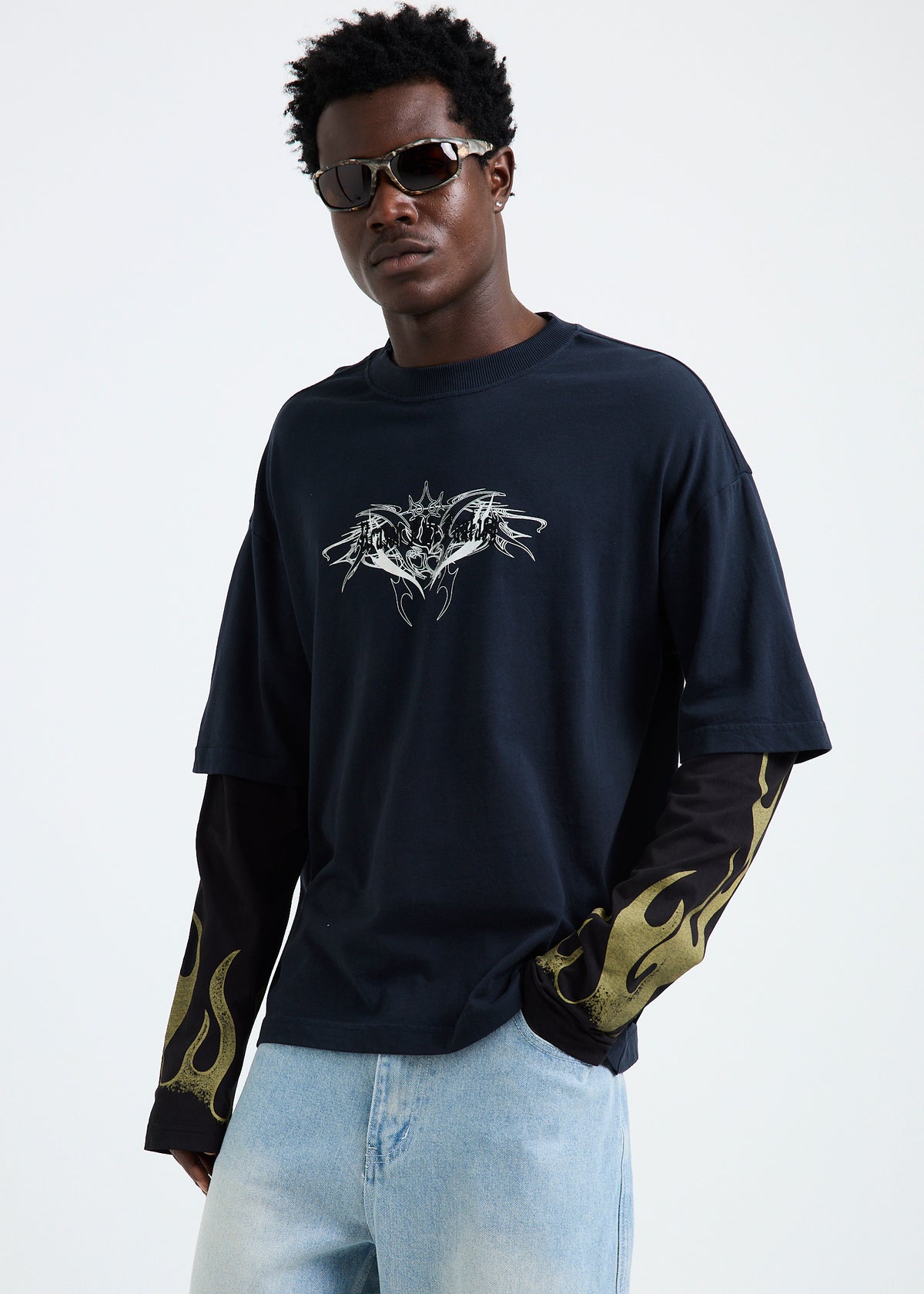 Damour Long Sleeve Tee BLACK