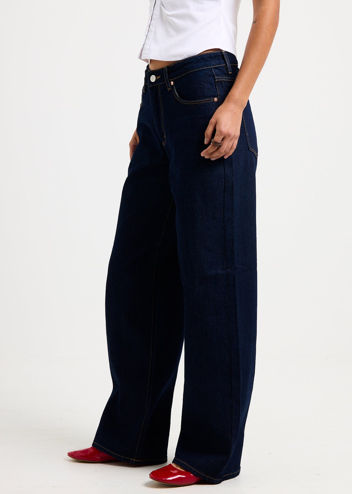 95 Mid Baggy Denim Jeans RINSE DENIM