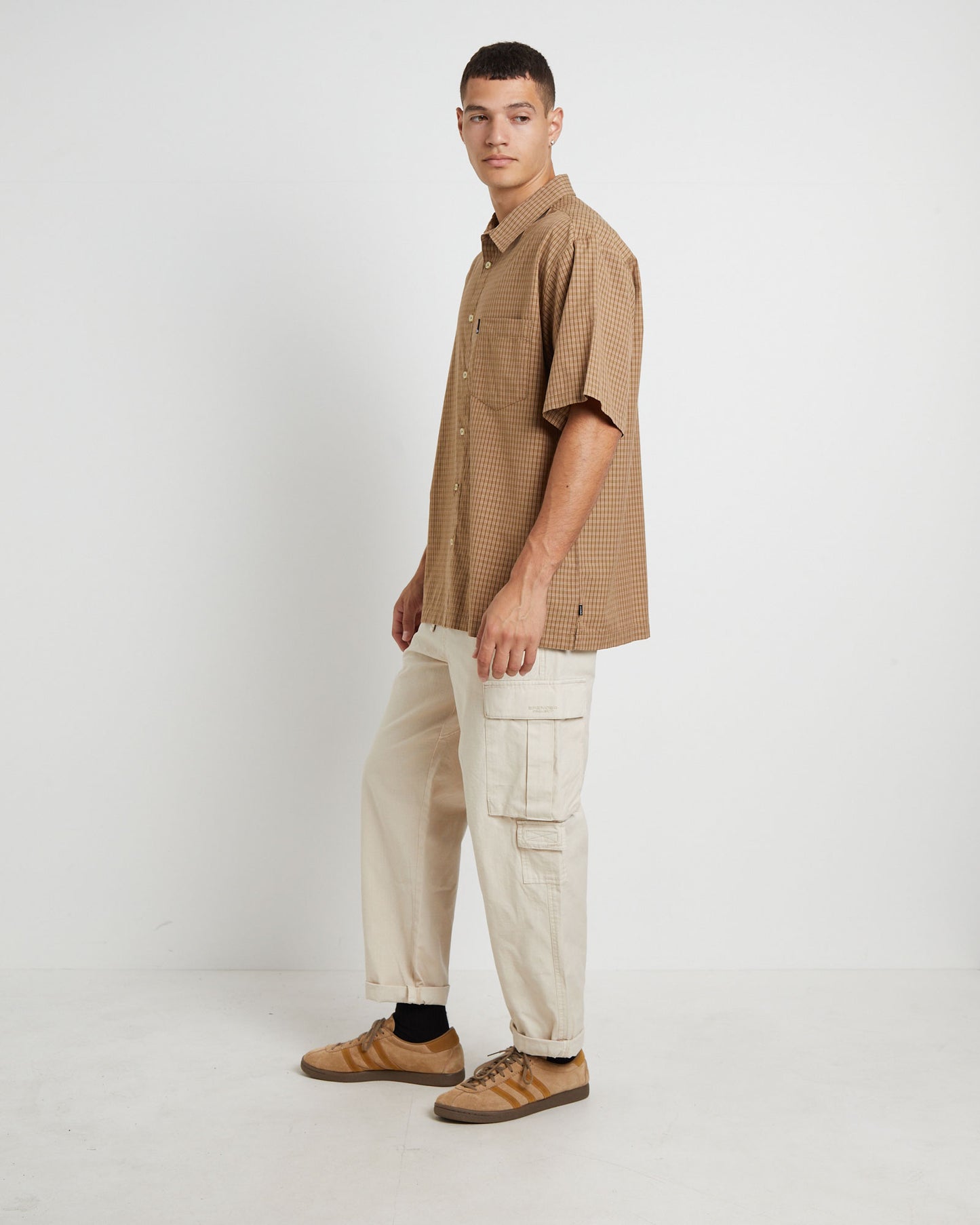 Skate Short Sleeve Shirt in Brown