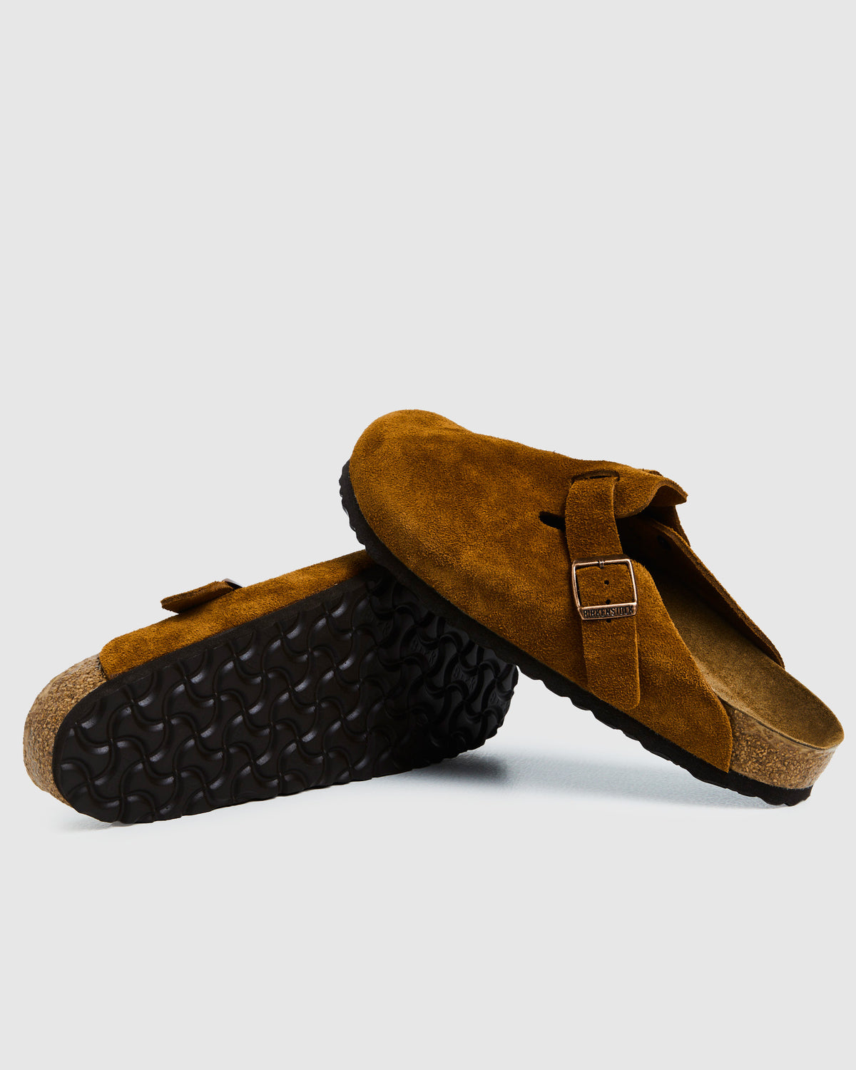 Boston Soft Footbed Suede Leather Sandals Mink