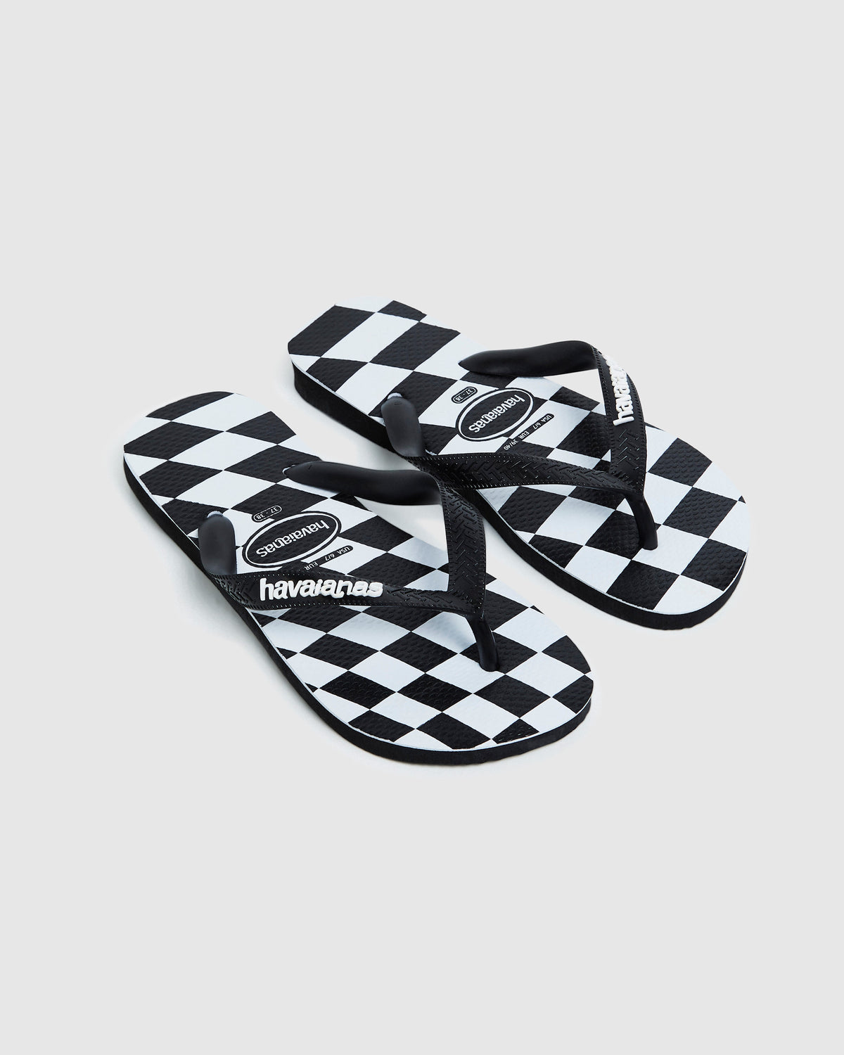 Top Distorted Check Thongs Black/White ASSORTED