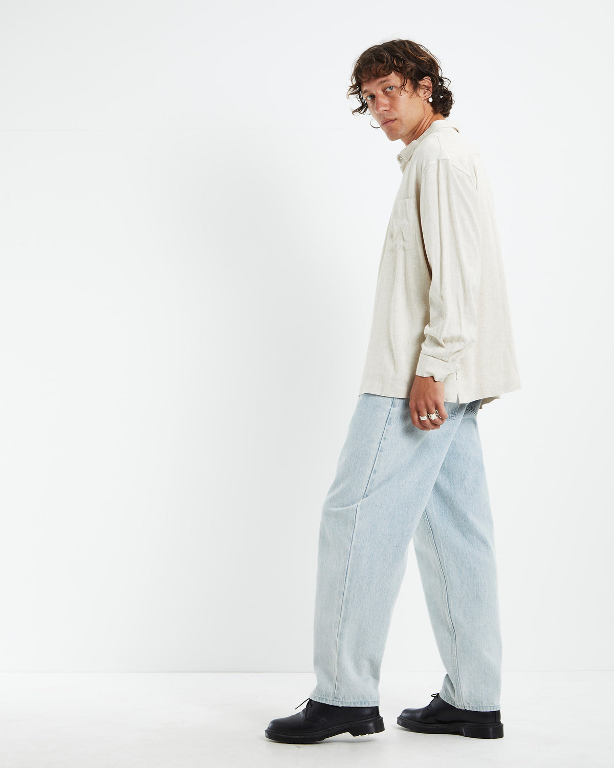 Harrison Linen Long Sleeve Shirt Natural NATURAL