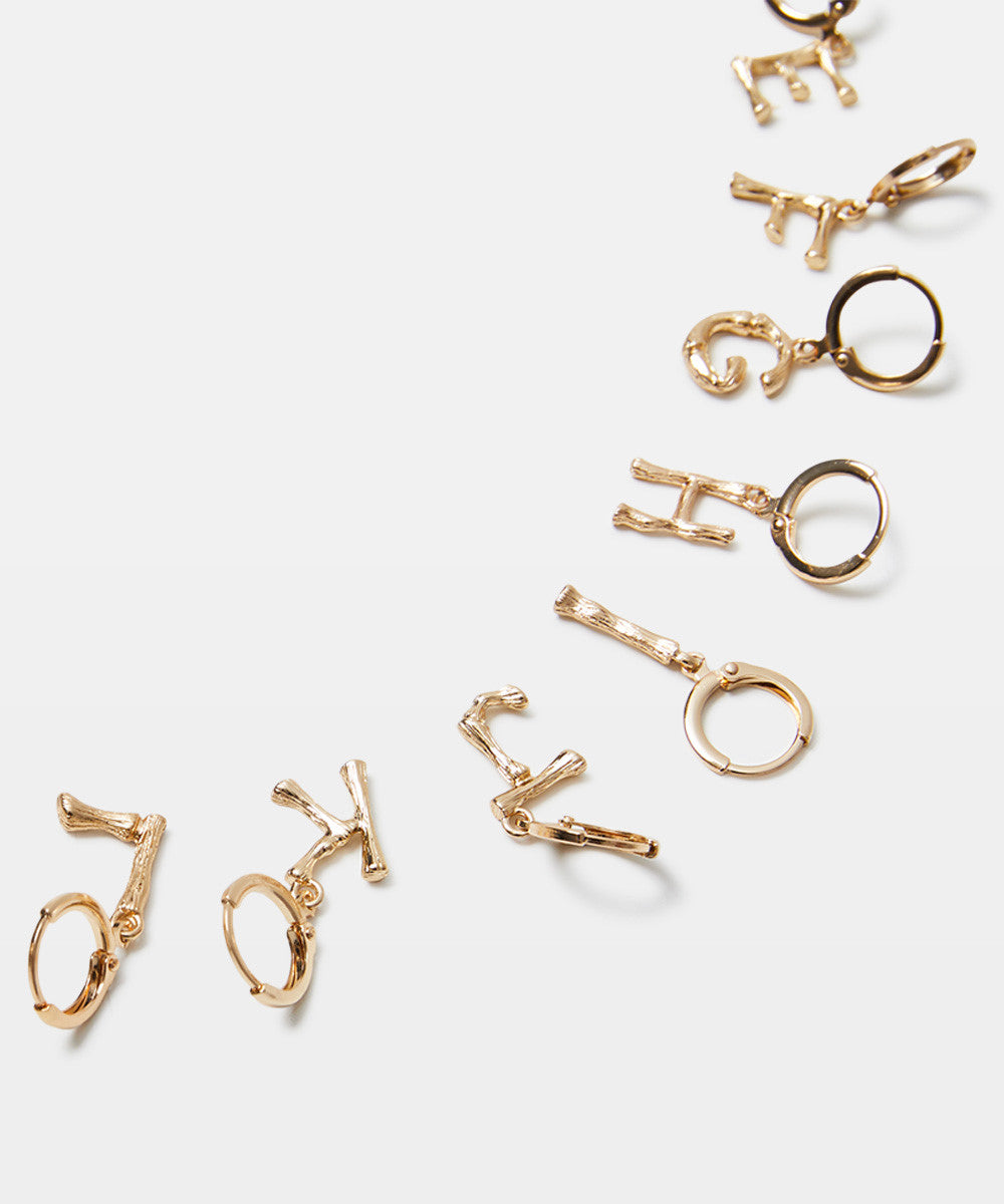 Gold Initial Earrings