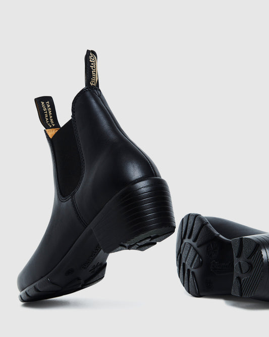 1671 Heeled Leather Boots Black BLACK