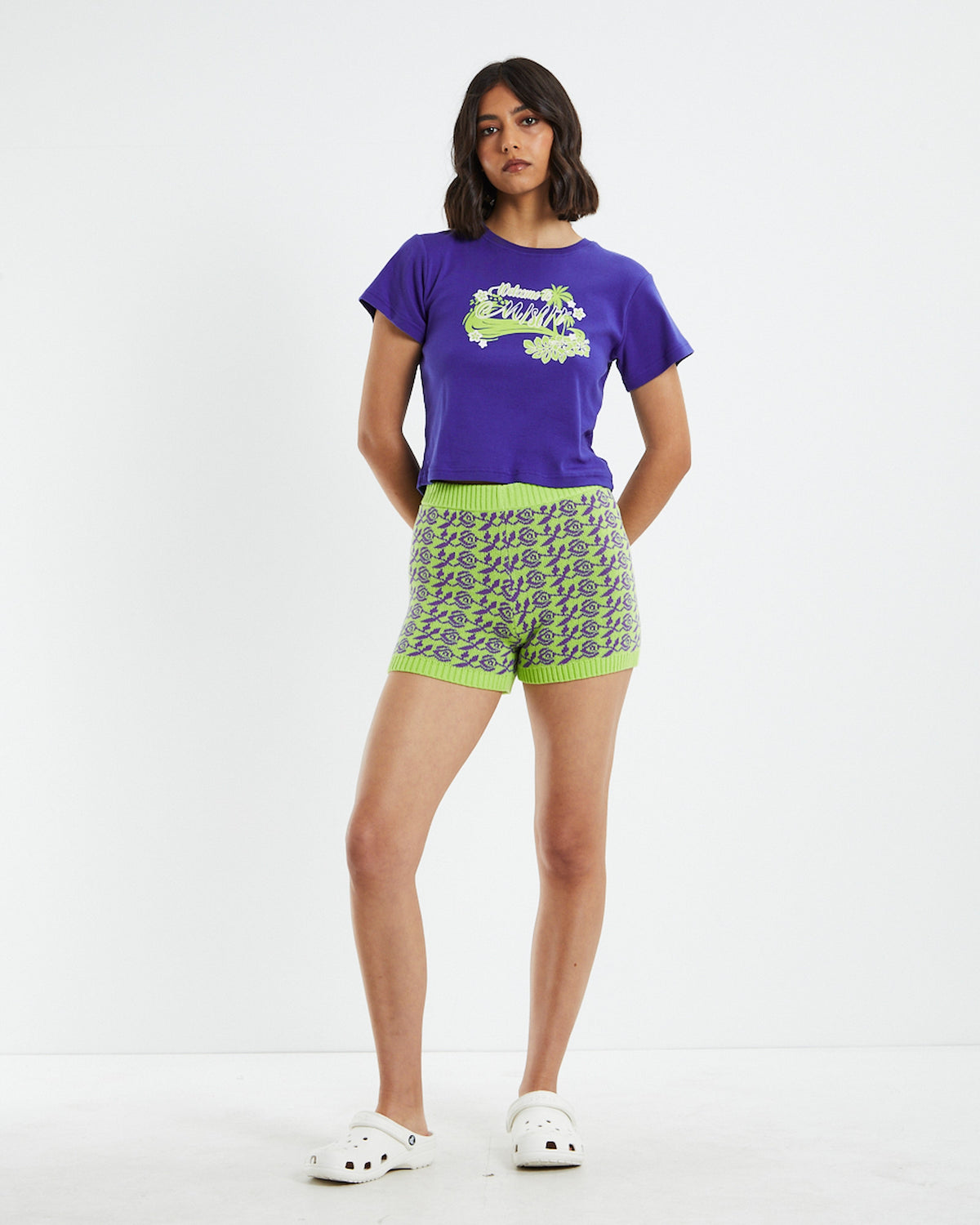 Donor Heights Knitted Shorts Lime LIME