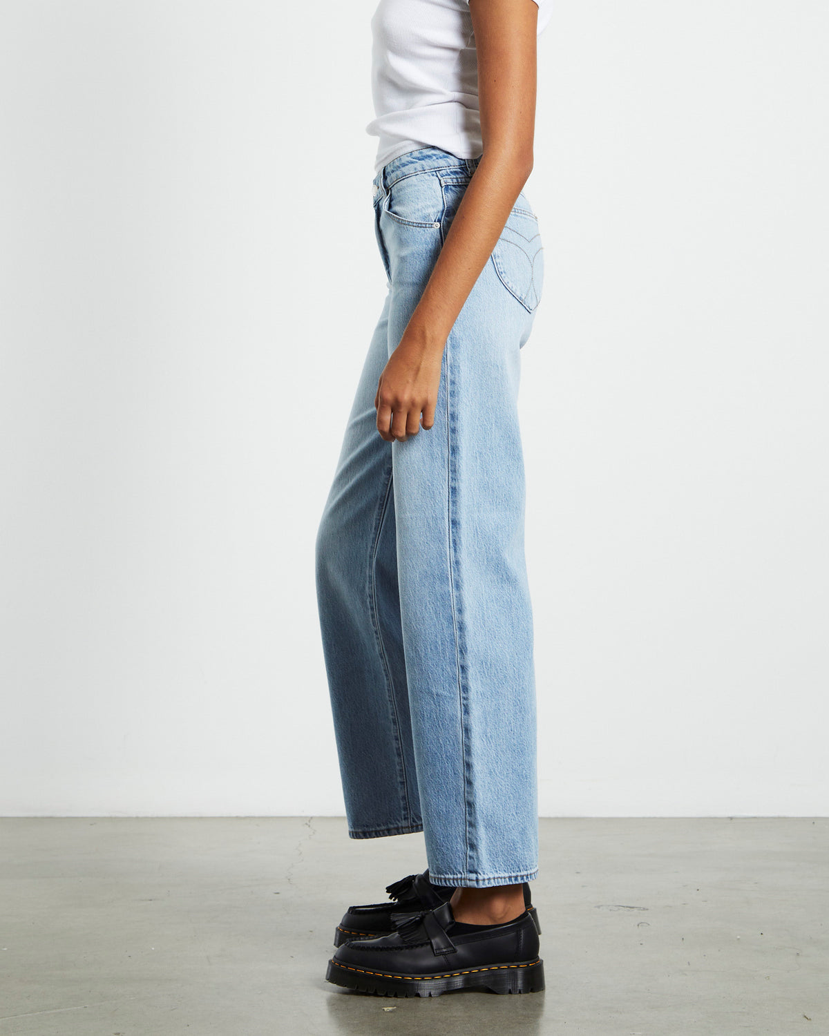 Heidi Low Jeans Lyocell Blue BLUE
