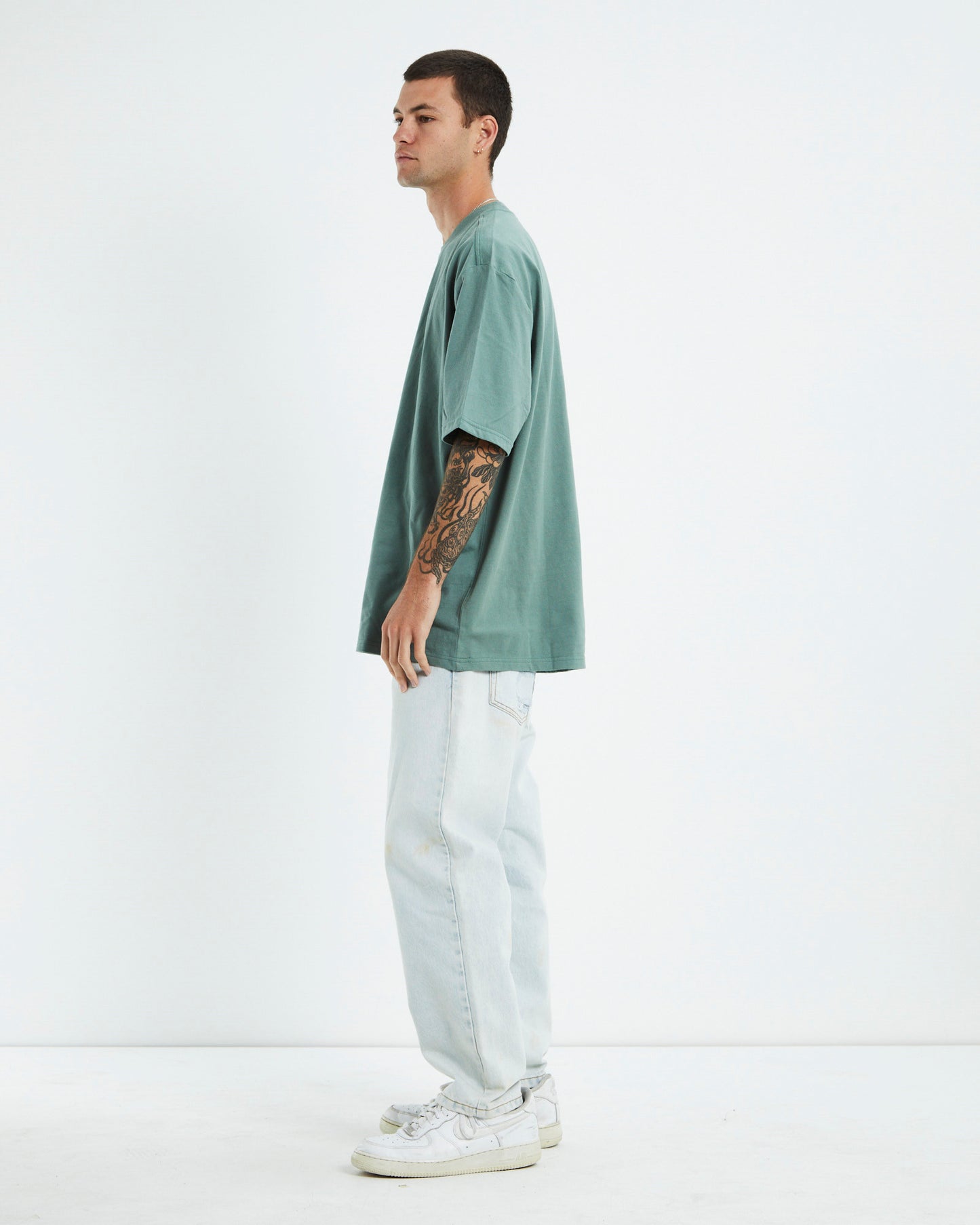 Altos Baggy Short Sleeve T-Shirt Smokey Jade Green