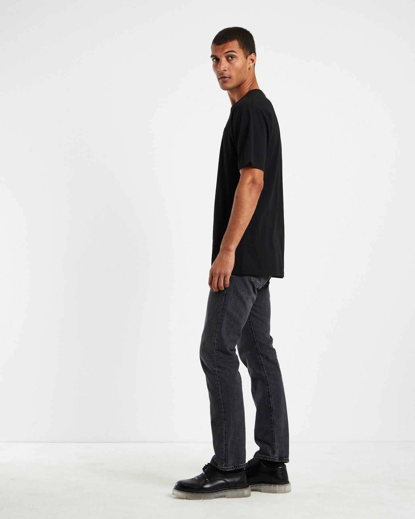 Classic Label Short Sleeve T-Shirt Washed Black