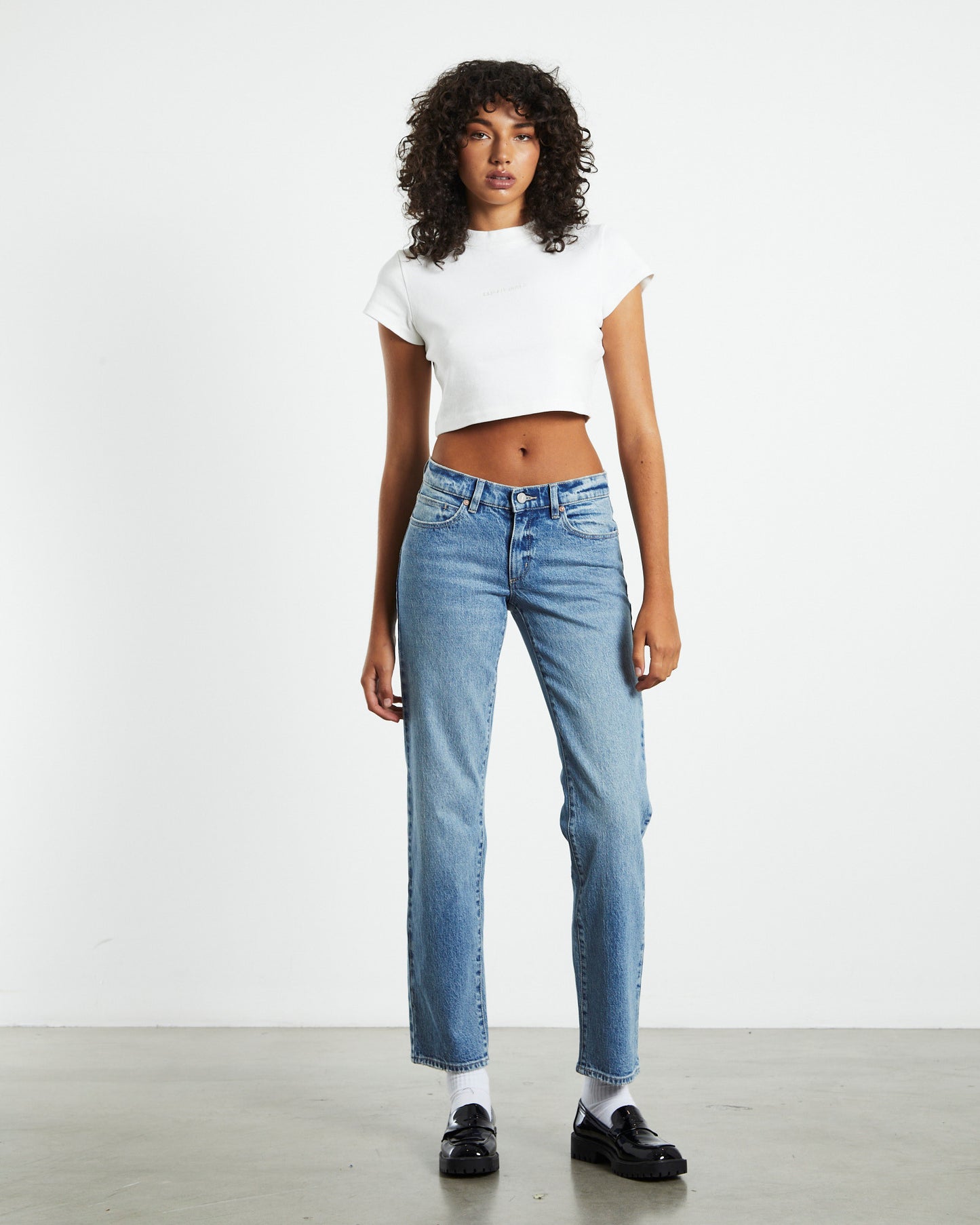 A 99 Low Straight Jeans Lizzie Y2K Blue