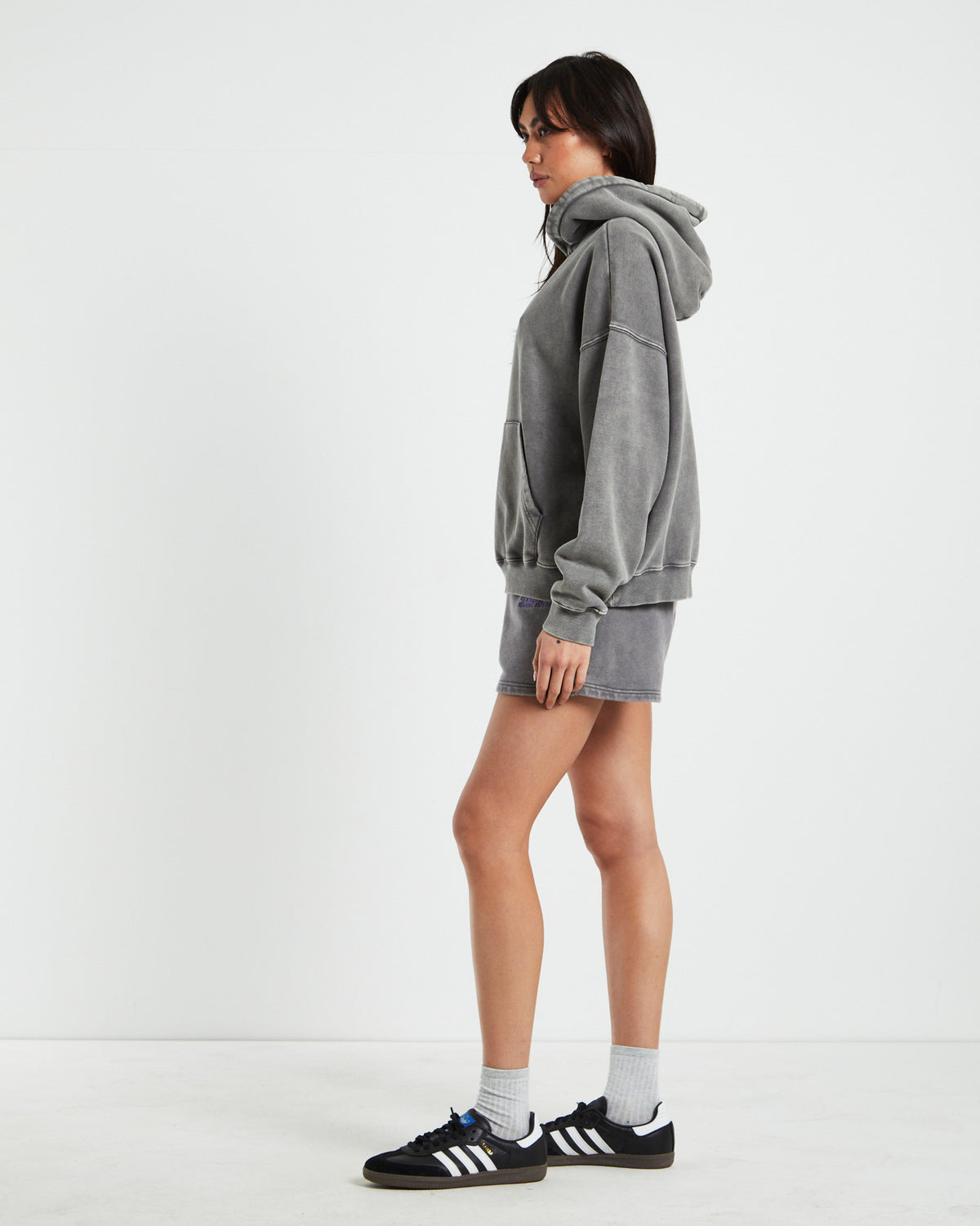 Dive Fleece Hood Acid Slate GREY