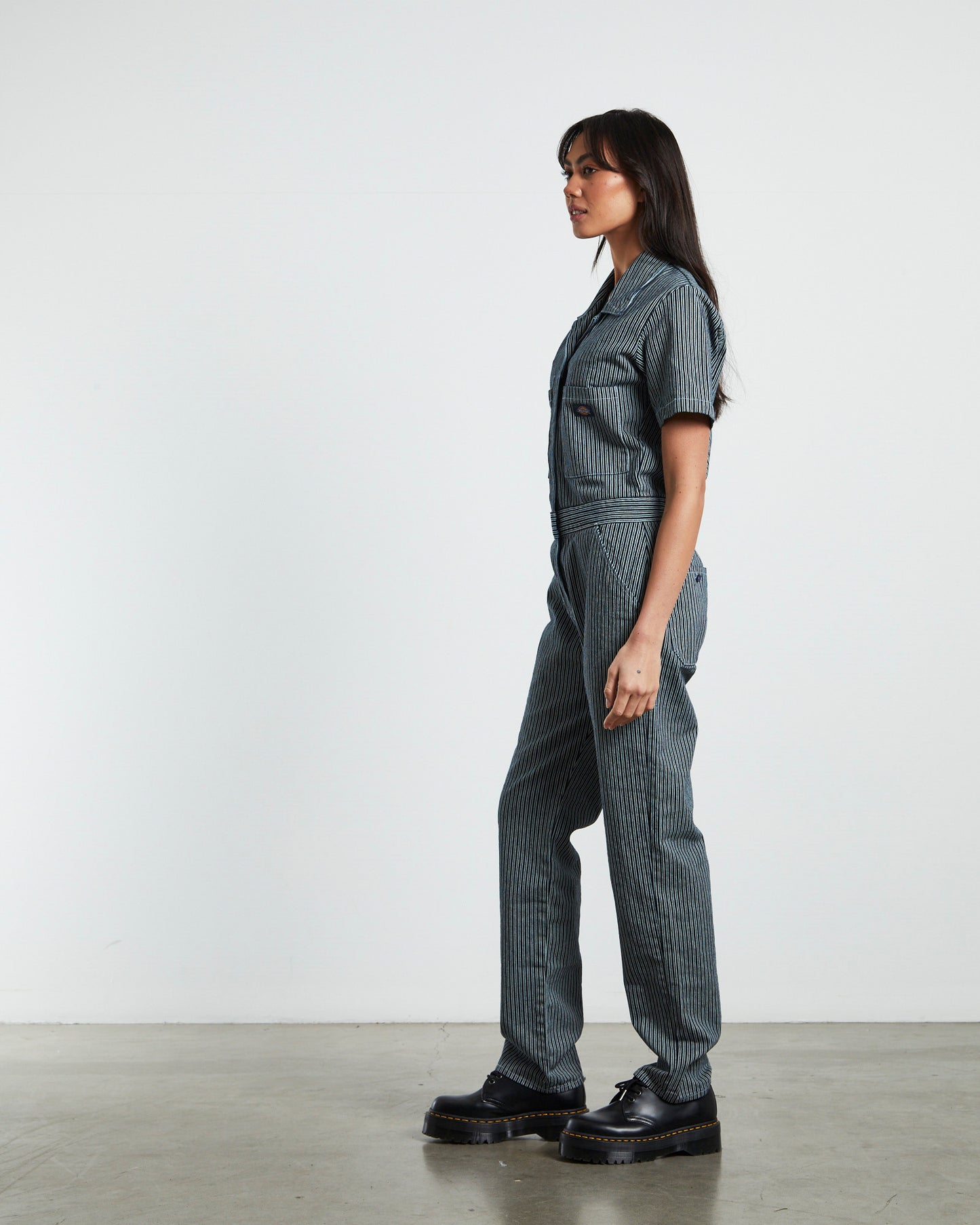 Smithville Denim Jumpsuit Hickory Stripe
