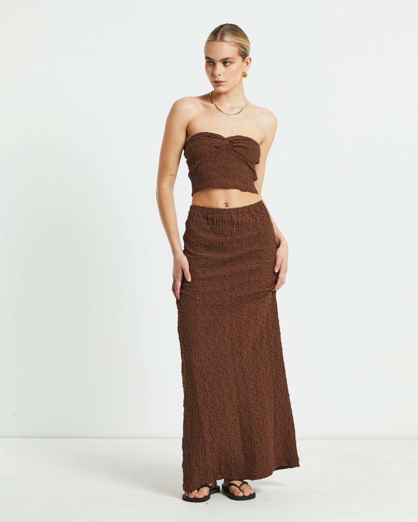 Skyla Textured Maxi Skirt
