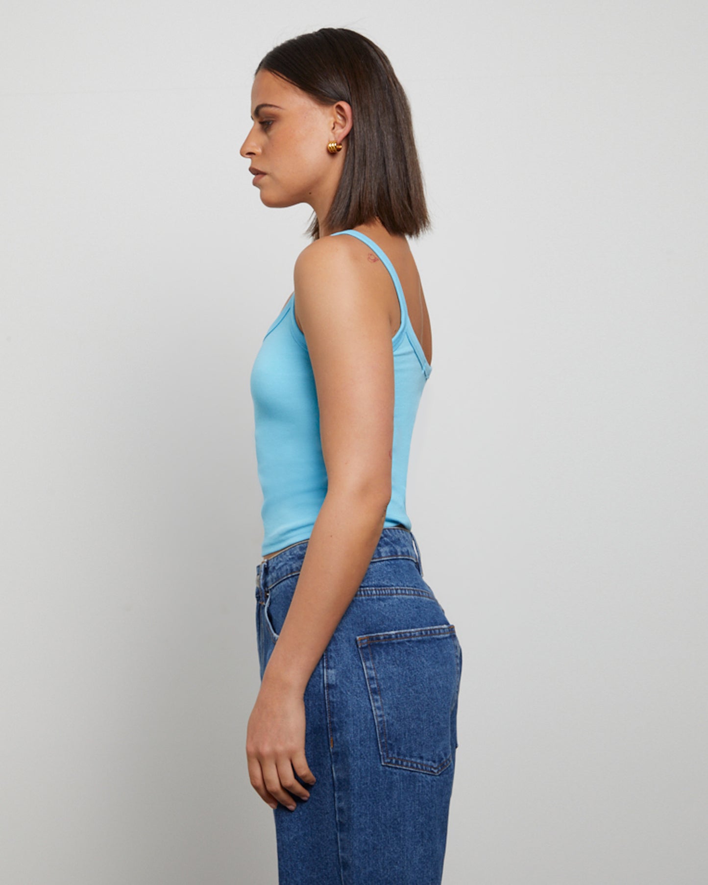 Tank Top in Azure Blue