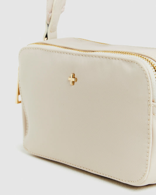 Laroi Cross Body Bag in Bisque Nylon Gold NATURAL