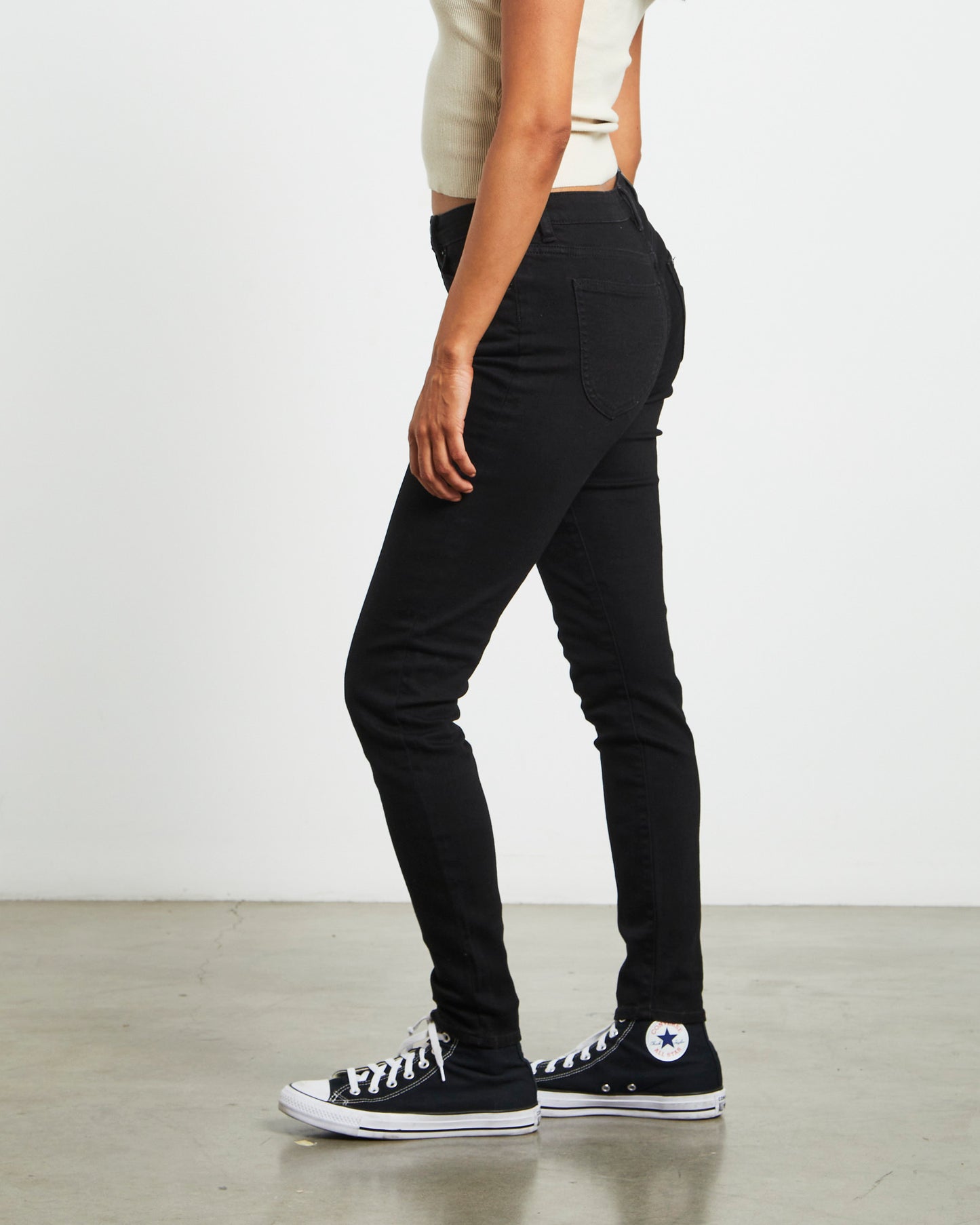 Y2K Low Licks Skinny Denim Jeans in Prize Black