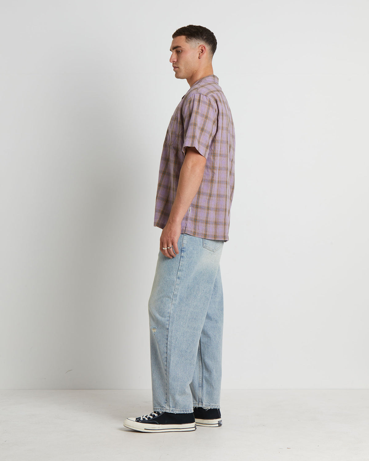 Dazed Check Short Sleeve Resort Shirt in Multi MULTI CO