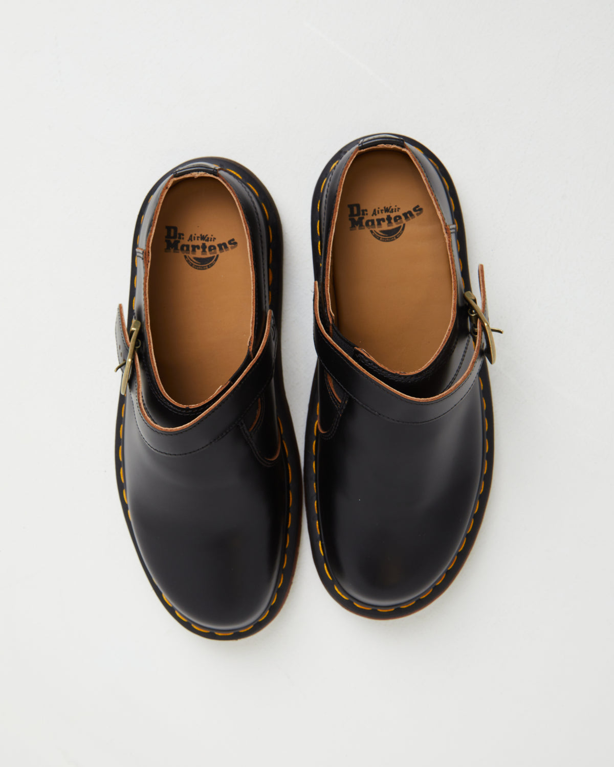Isham Buckle Mules in Vintage Smooth Black BLACK