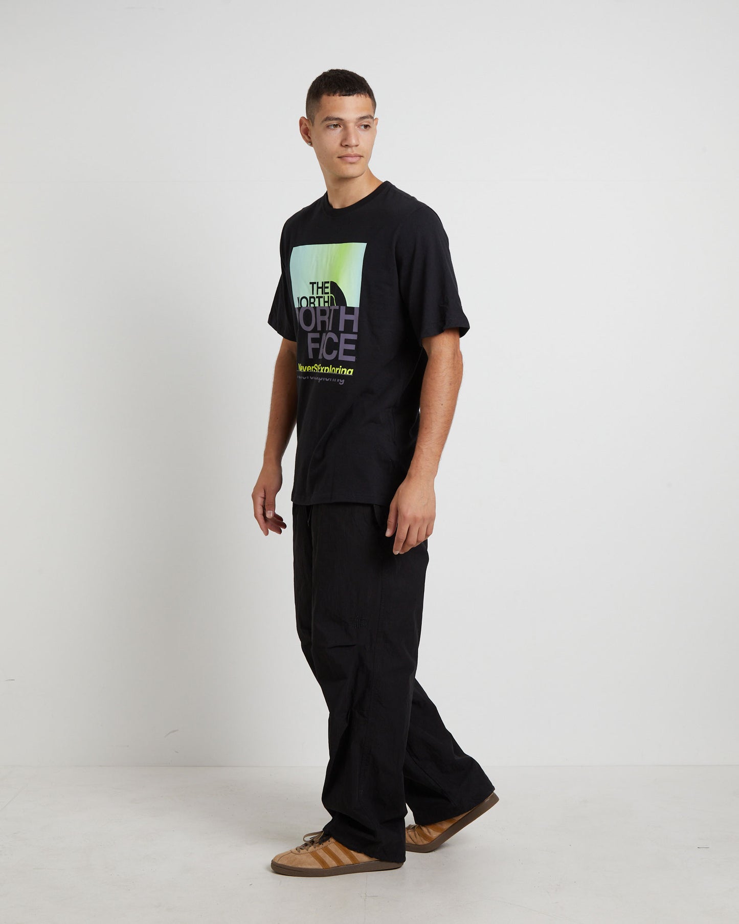 Men's Short Sleeve Coordinates T-Shirt in TNF Black/LED Yellow