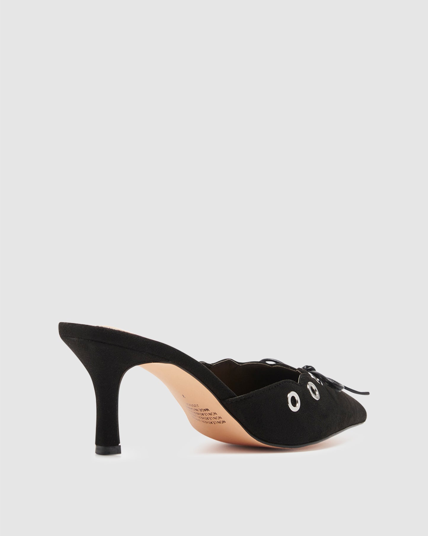 Eyelet Kitten Heels in Black