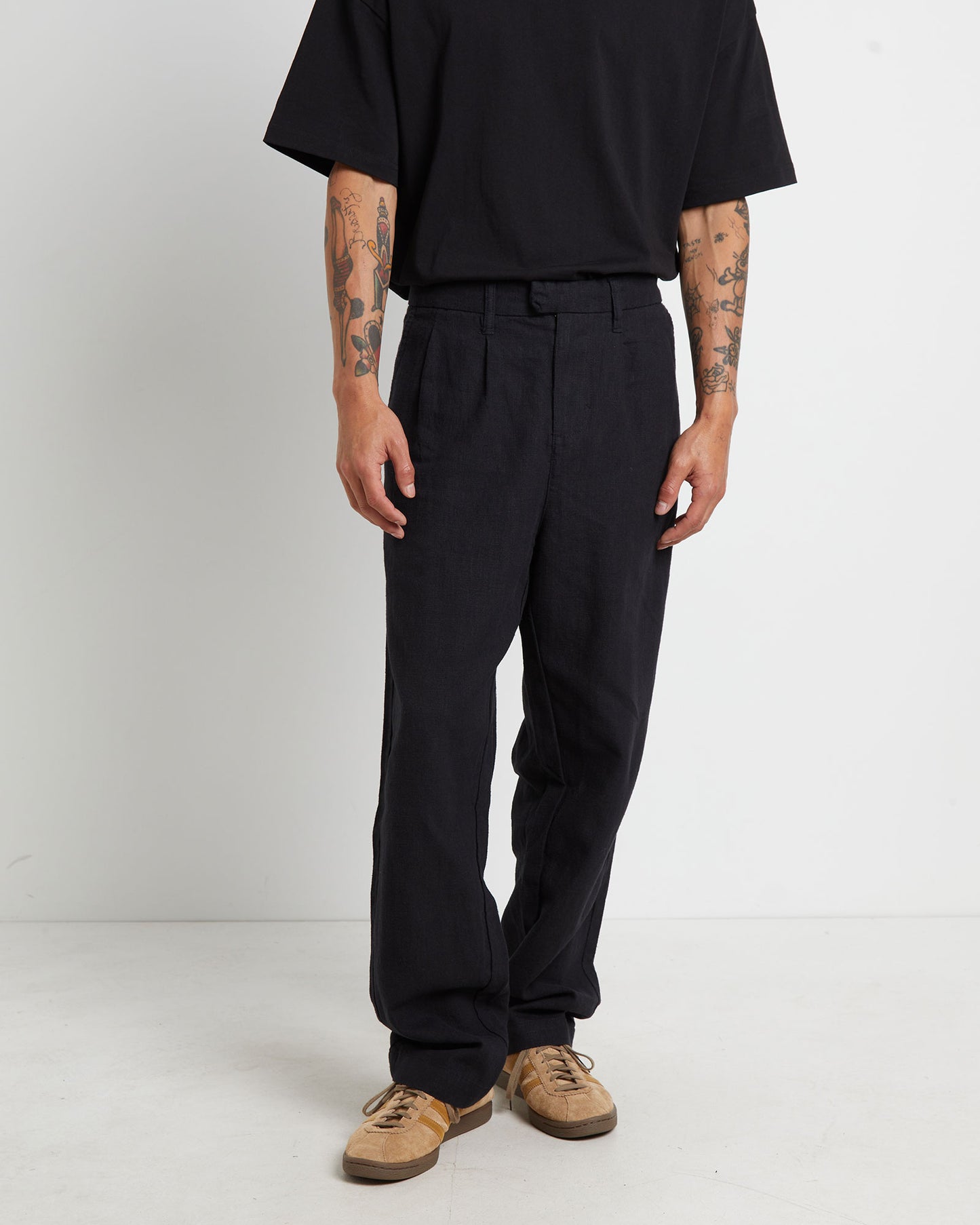 Harrow Pleat Linen Pants