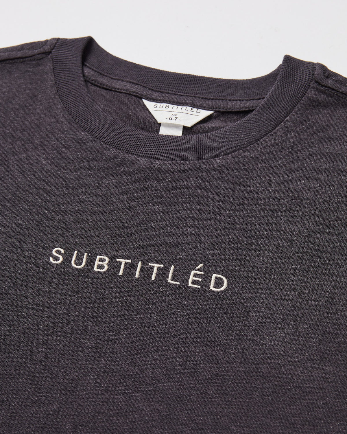 State Linen Oversized Tee Charcoal GREY