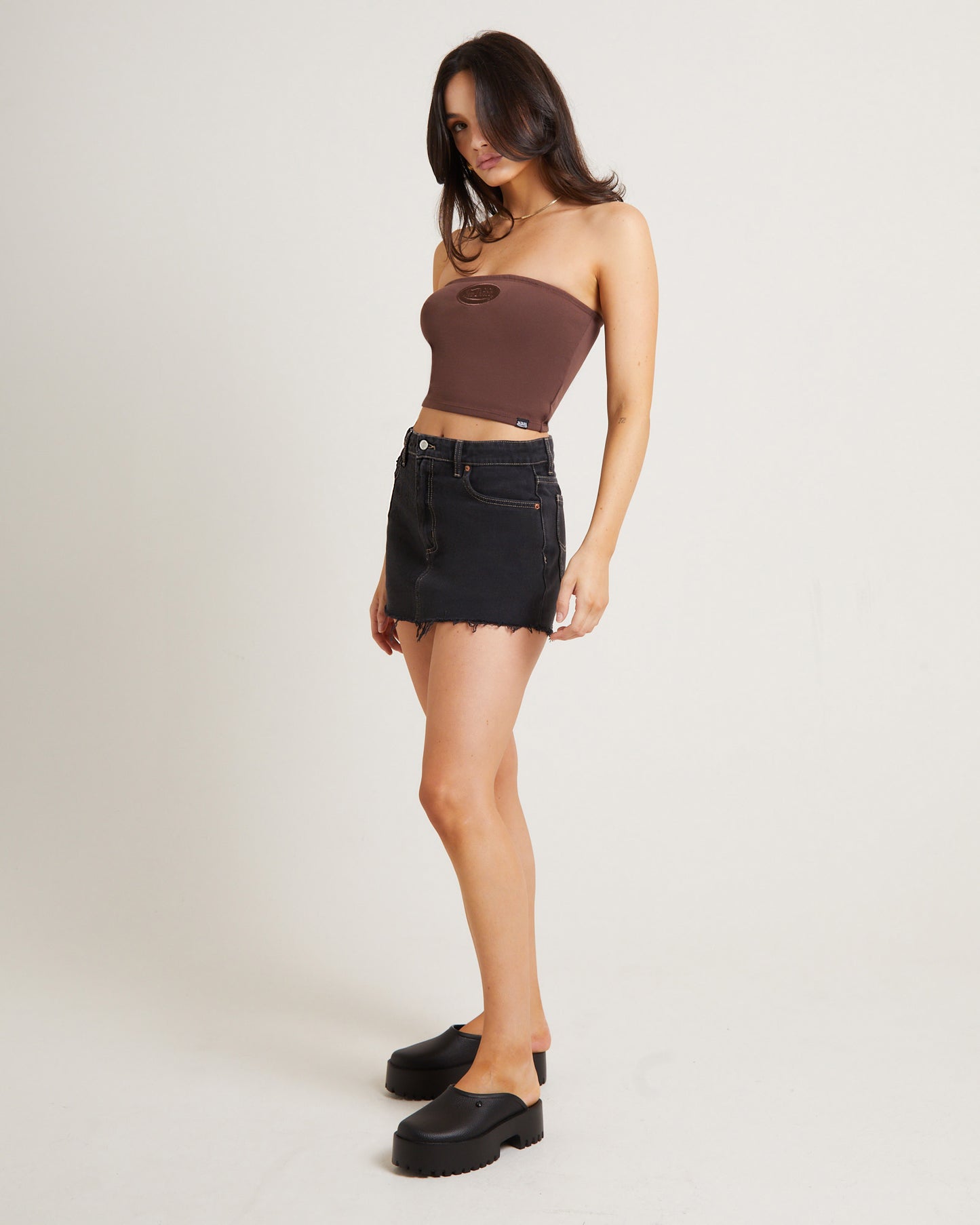 Yardage Bandeau Top in Brown