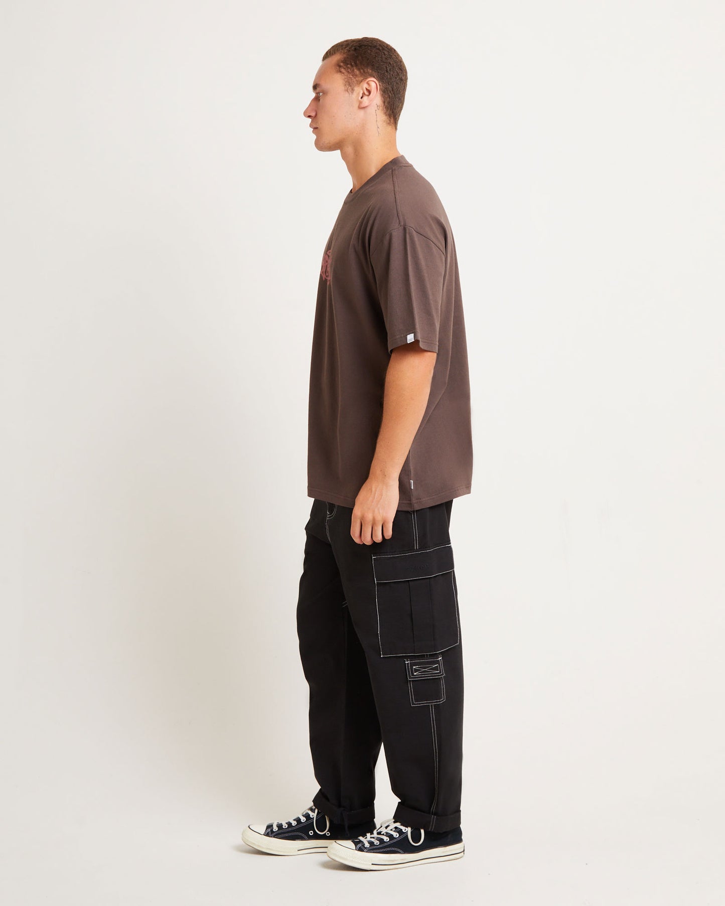 Gaffer Surplus Short Sleeve T-Shirt in Brown