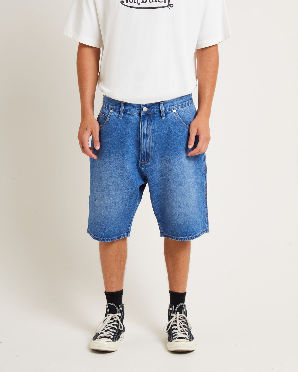 Mens Denim Jorts in Blue BLUE