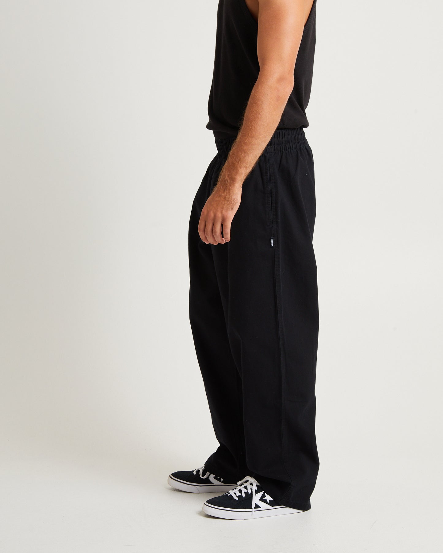 Ninety Eights Recycled Elastic Waist Pants Black