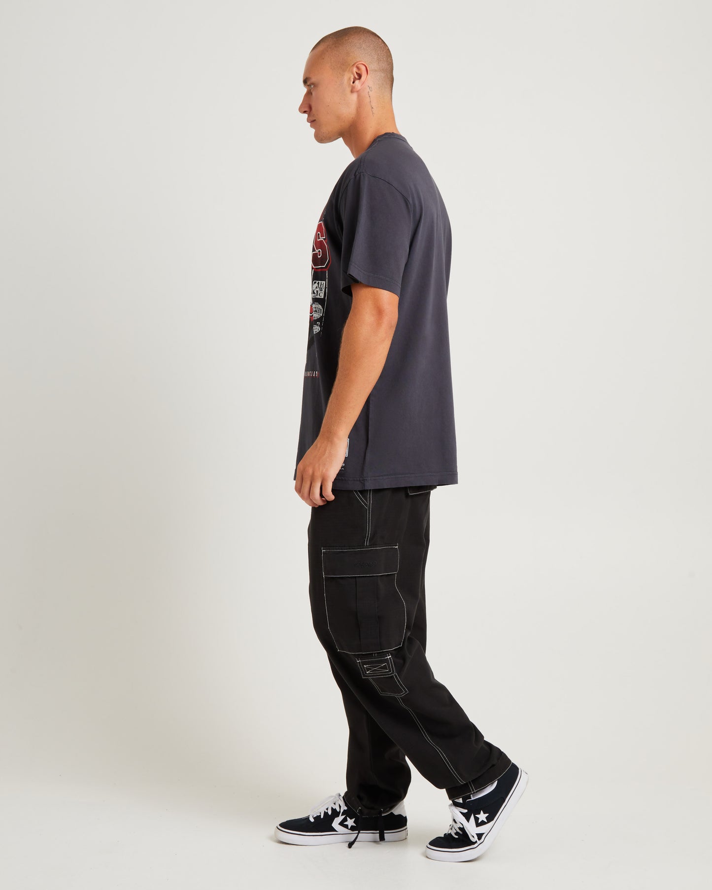 Brush Off 2.0 Bulls Short Sleeve T-Shirt Faded Black