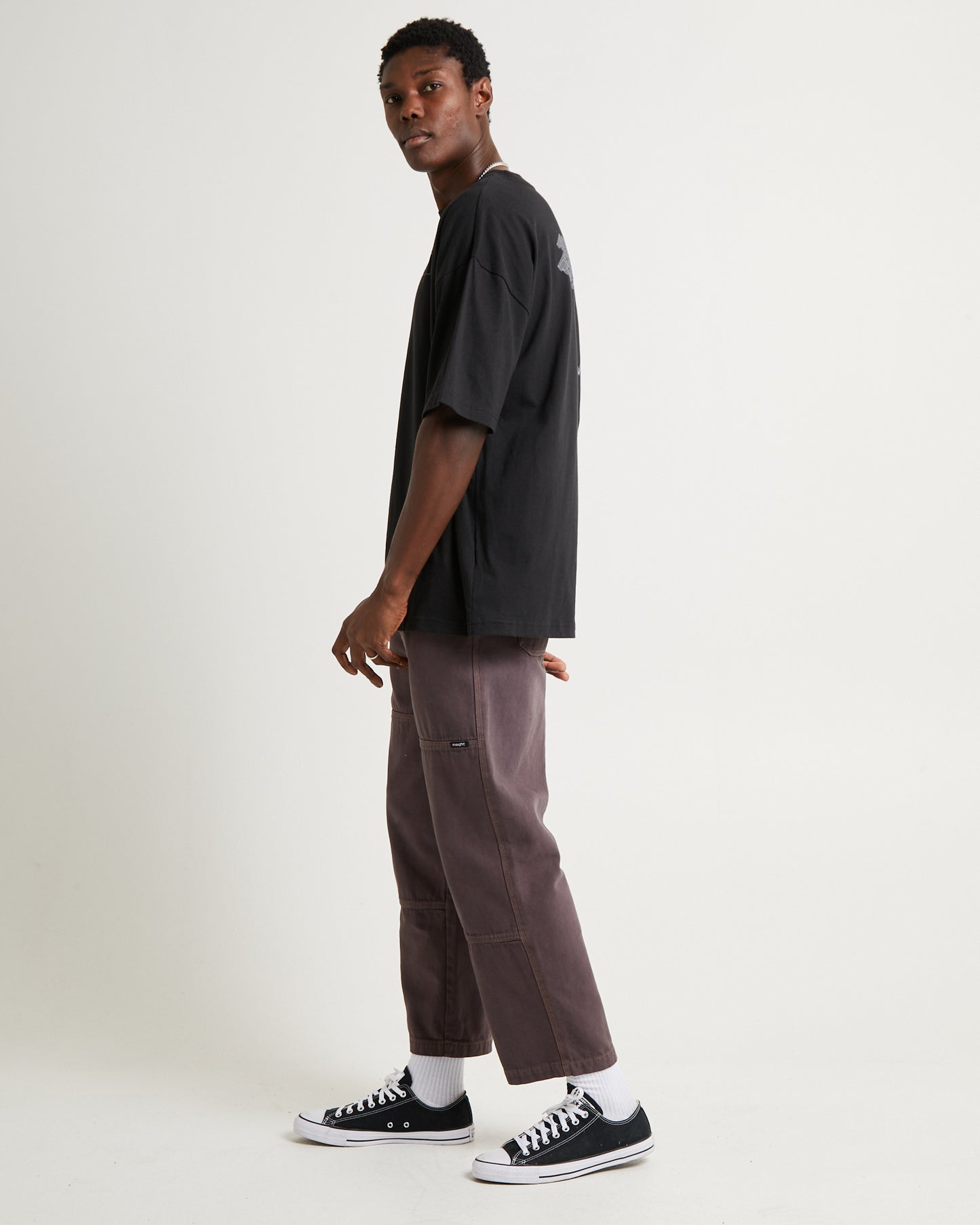 Coordinates Box Fit Short Sleeve T-Shirt Black