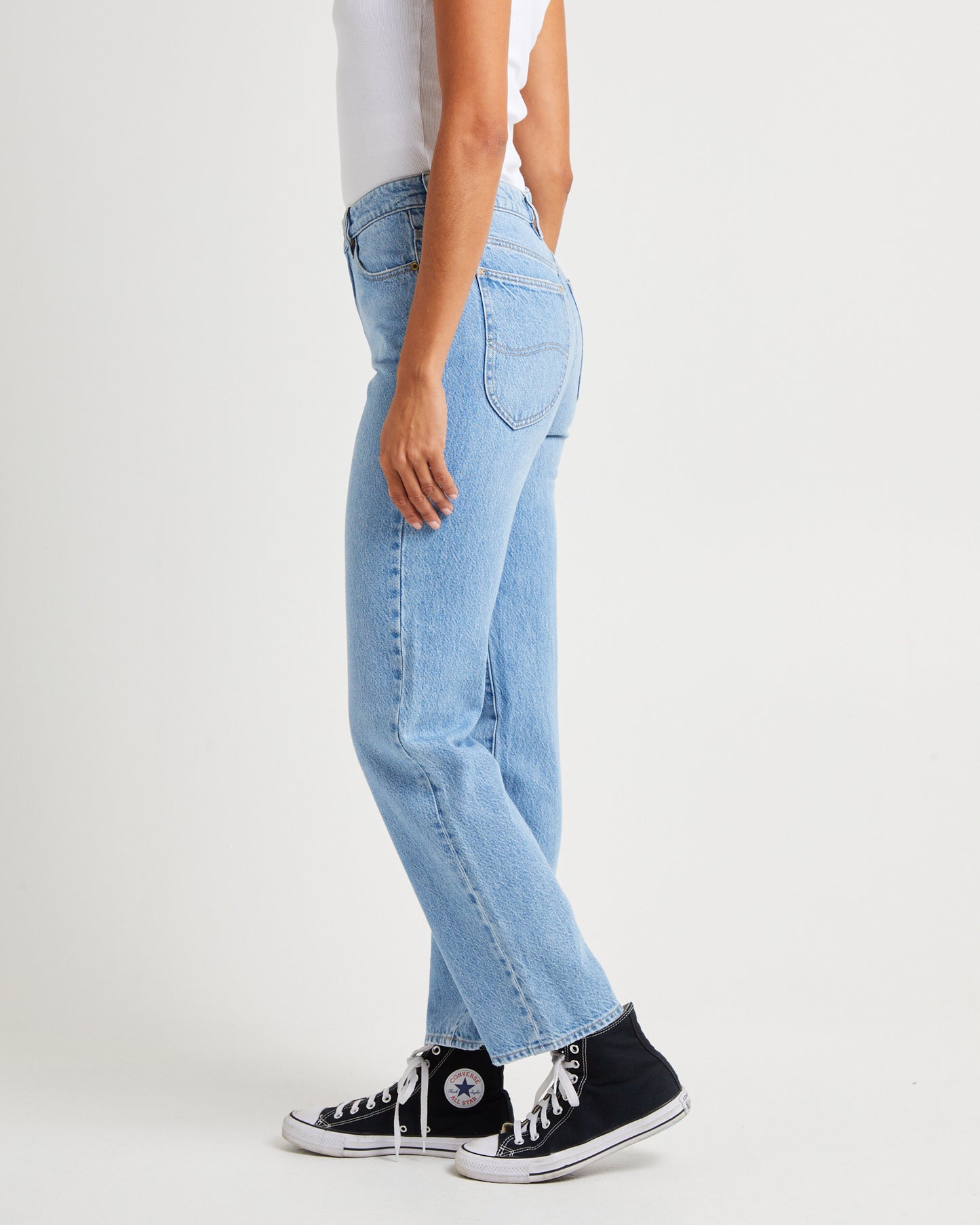 Mid Slim Straight Denim Jeans Lafayette Blue