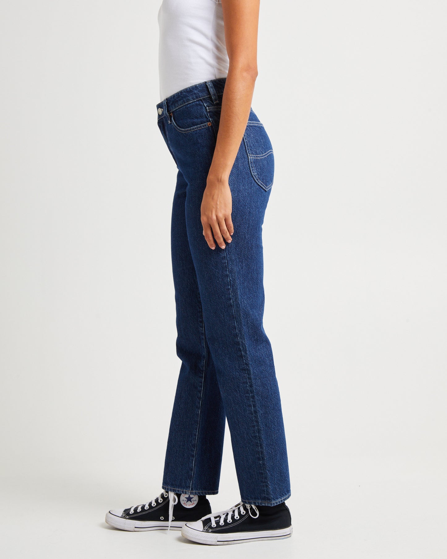 Signature Mid Slim Straight Denim Jeans Essential Rinse