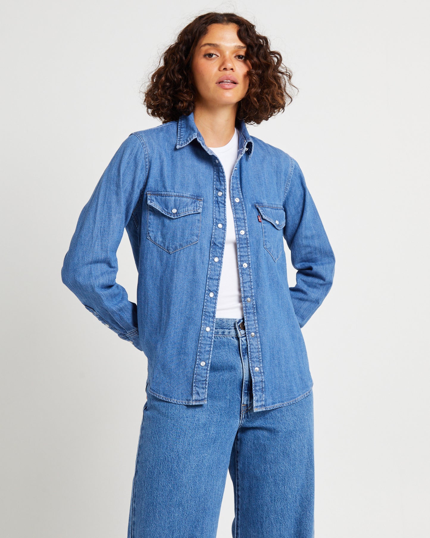 Iconic Western Long Sleeve Denim Shirt