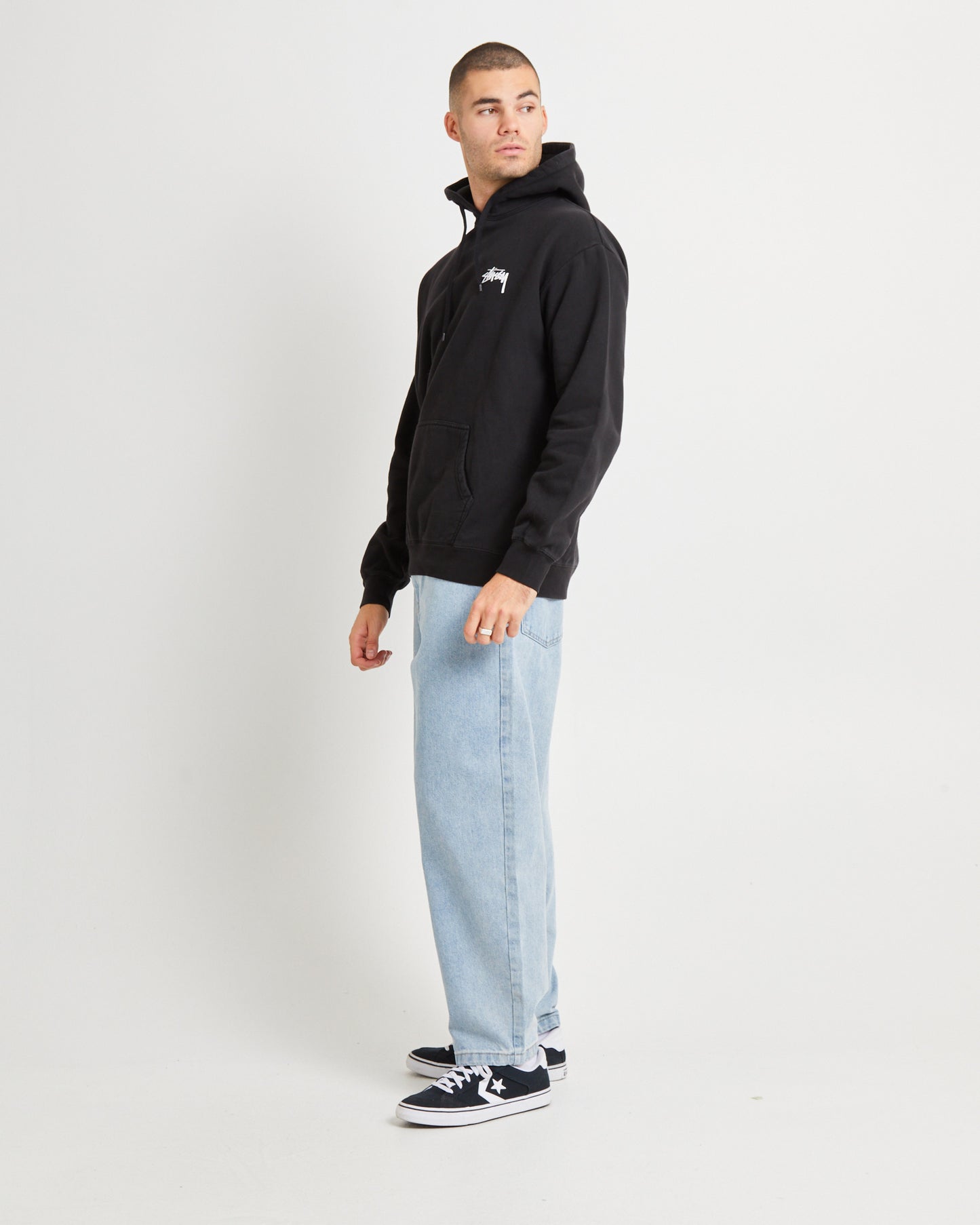 Fuzzy Dice Fleece Hoodie Black