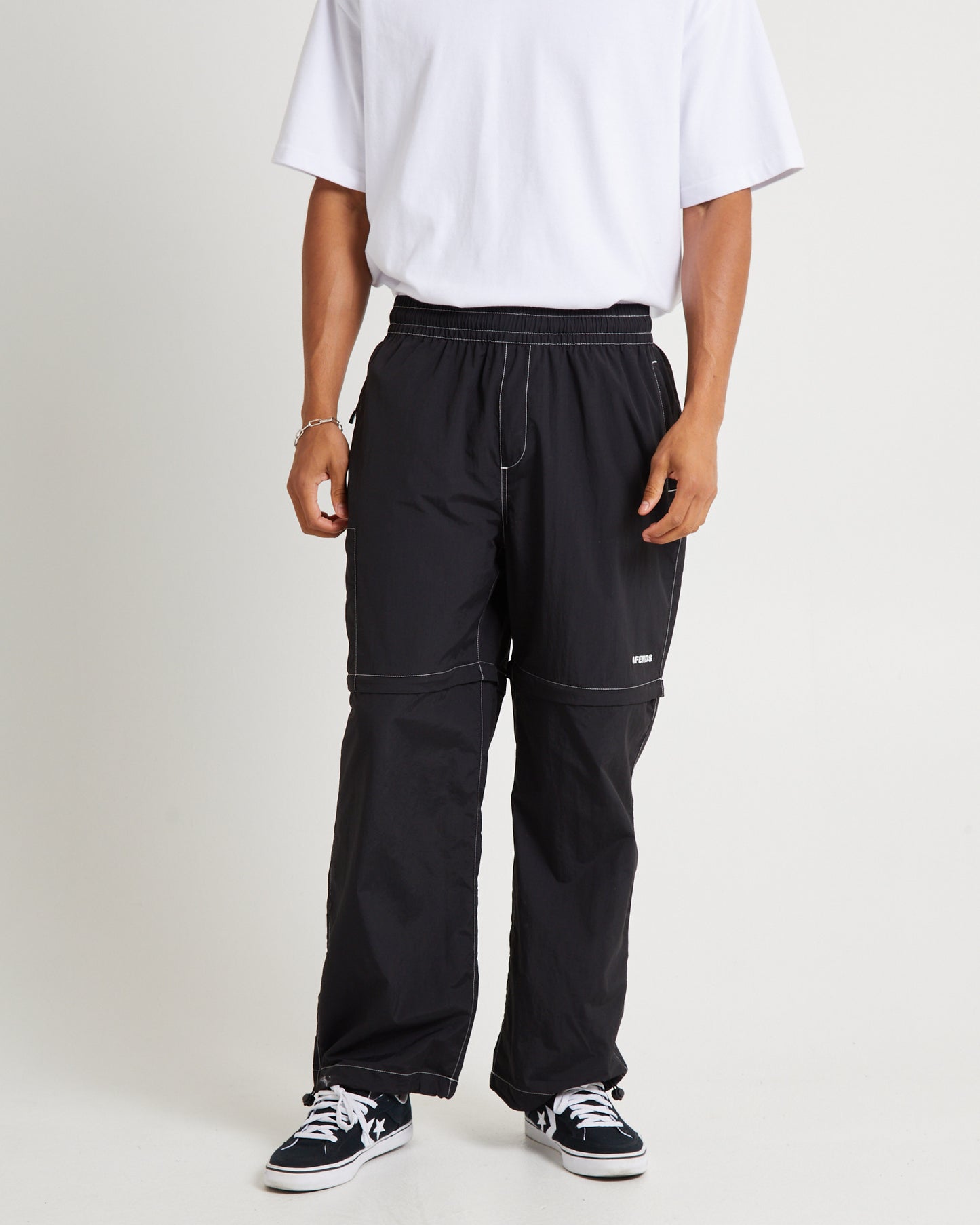 Valley Recycled Zip Off Spray Pants Black