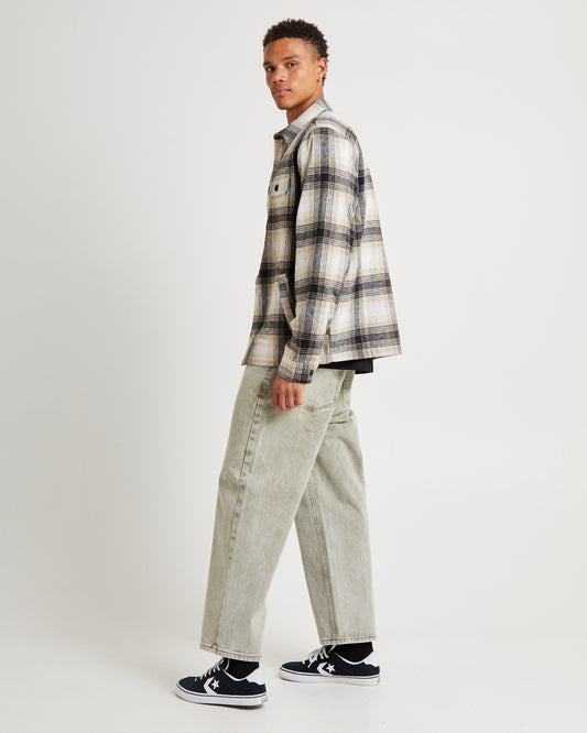 Lined Overshirt Black/Tan BLAC/TAN