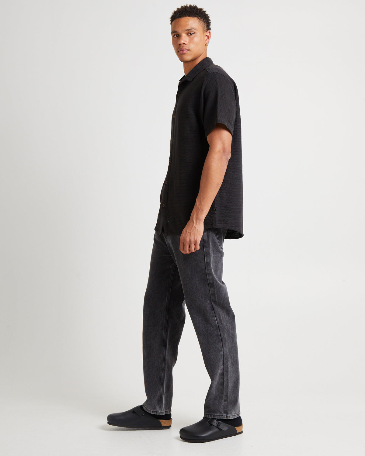 Bon Weave Shirt Washed Black
