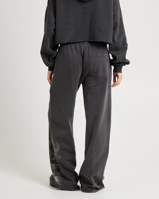 Akio Straight Leg Trackpants VINTAGE BLACK