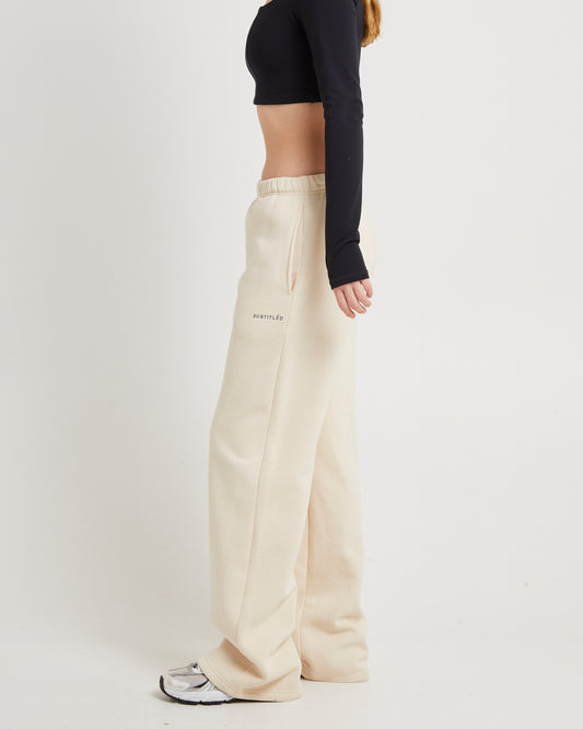 Subtitled Straight Leg Trackpants OAT