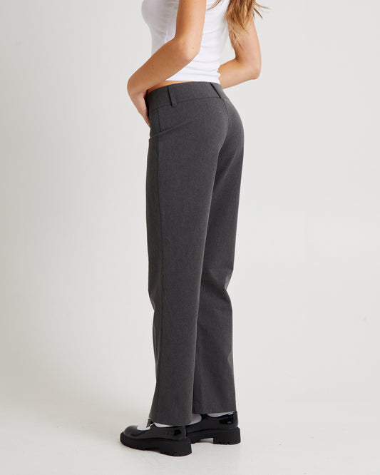 Jaylee Low Rise Pants CHARCOAL