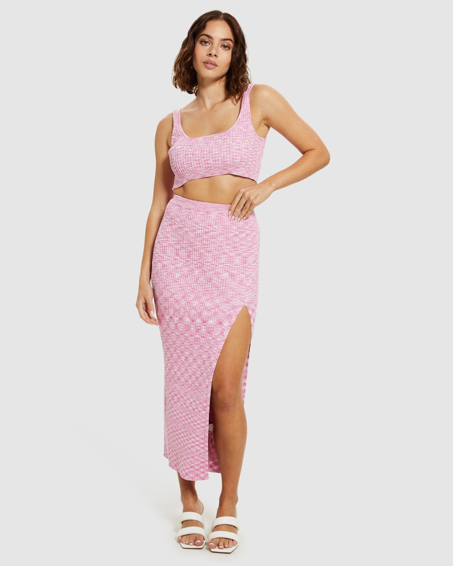 Zoey Space Dye Knit Crop Top