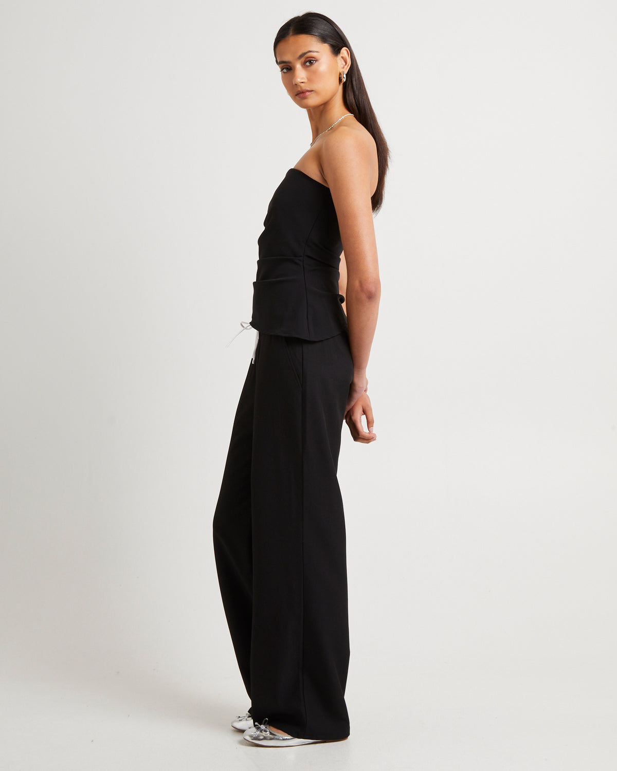 Luna Strapless Corset Top BLACK