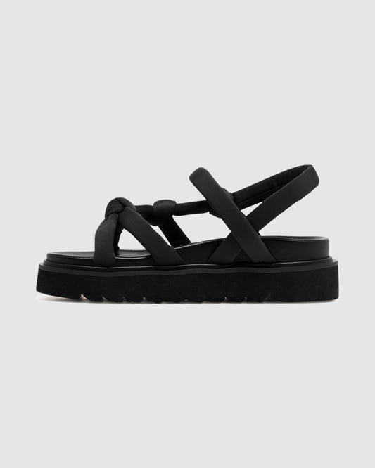 Vibez Flatform Sandals BLACK