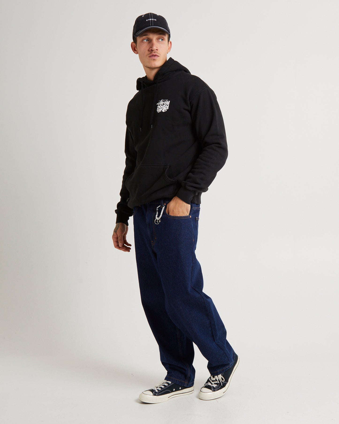 Pair Of Dice Fleece Hoodie Washed White