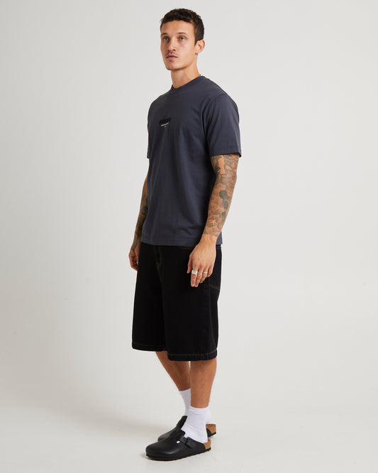 Vinyl Retro T-Shirt Charcoal