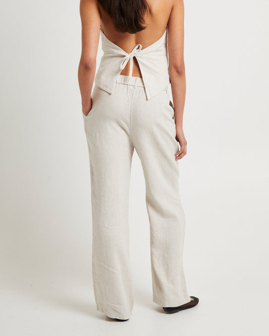 Jemimah Linen Trousers OAT MARLE