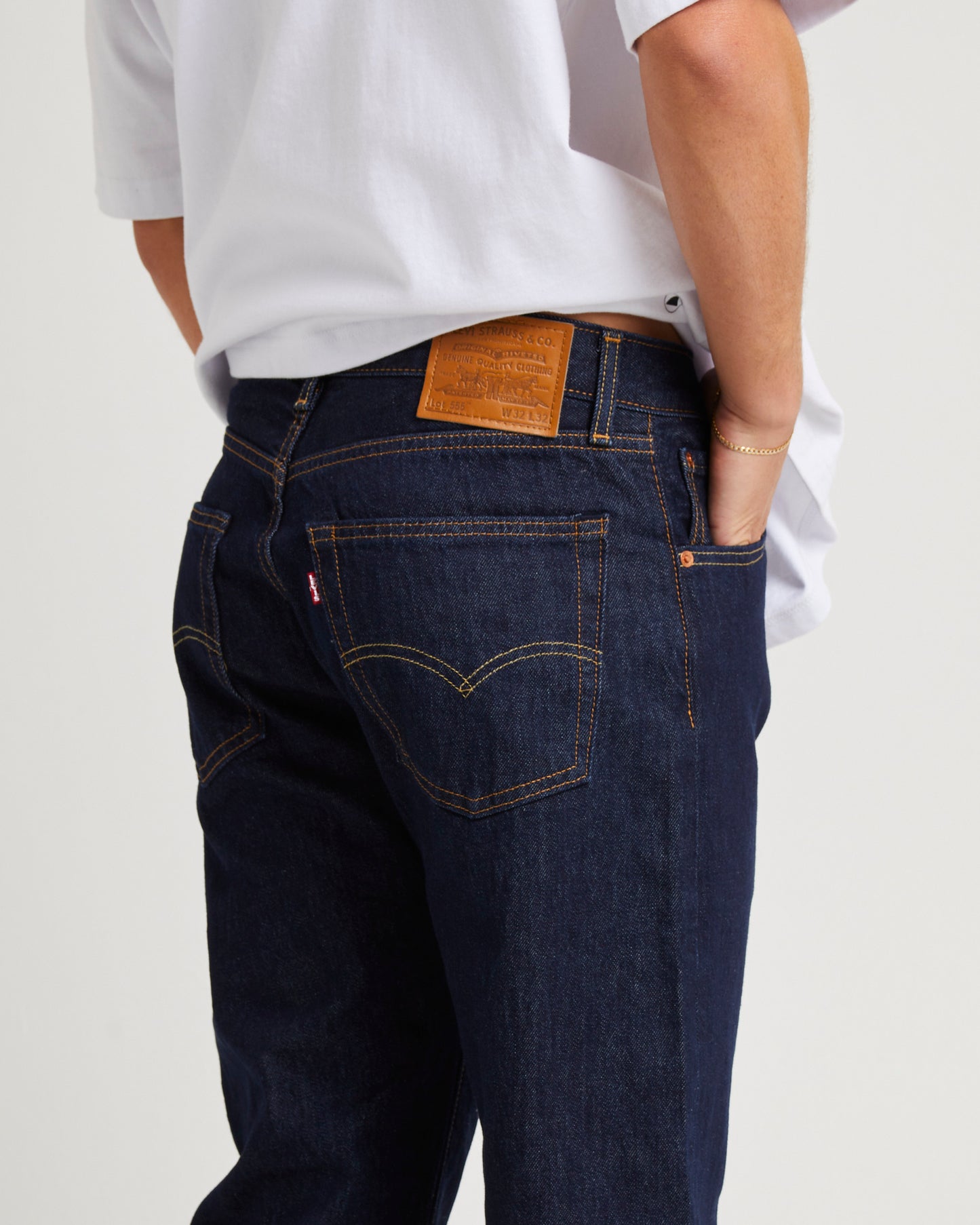 555 Relaxed Straight Denim Jeans