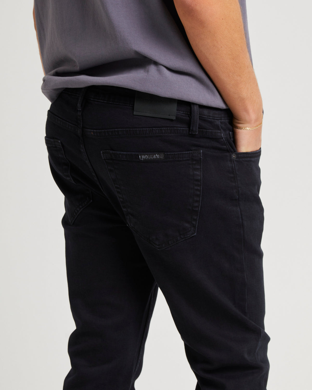 Reefer Taper Denim Jeans BLACK